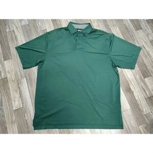 FootJoy FJ Polo Shirt XL Satin Olive Green Short Sleeve Golf Mens Stretch